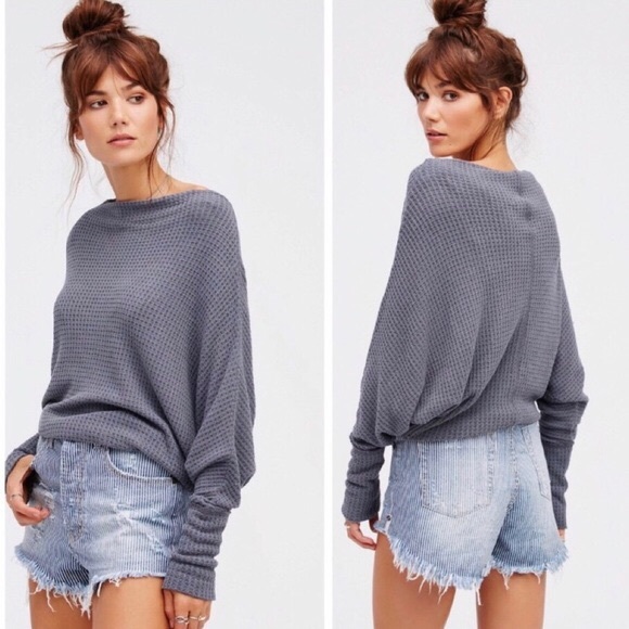 Free People Sweaters - Navy/Grey Free People Sweater